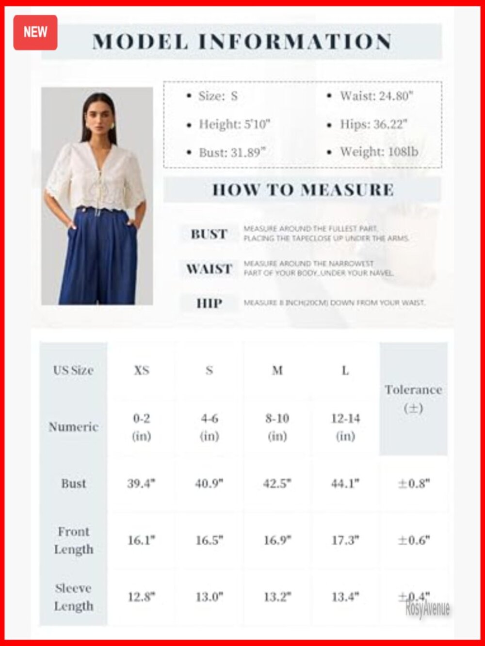 Short Sleeve Eyelet Blouse Tie Front Puff Sleeve V Neck Cropped Top - Picture 6 of 6